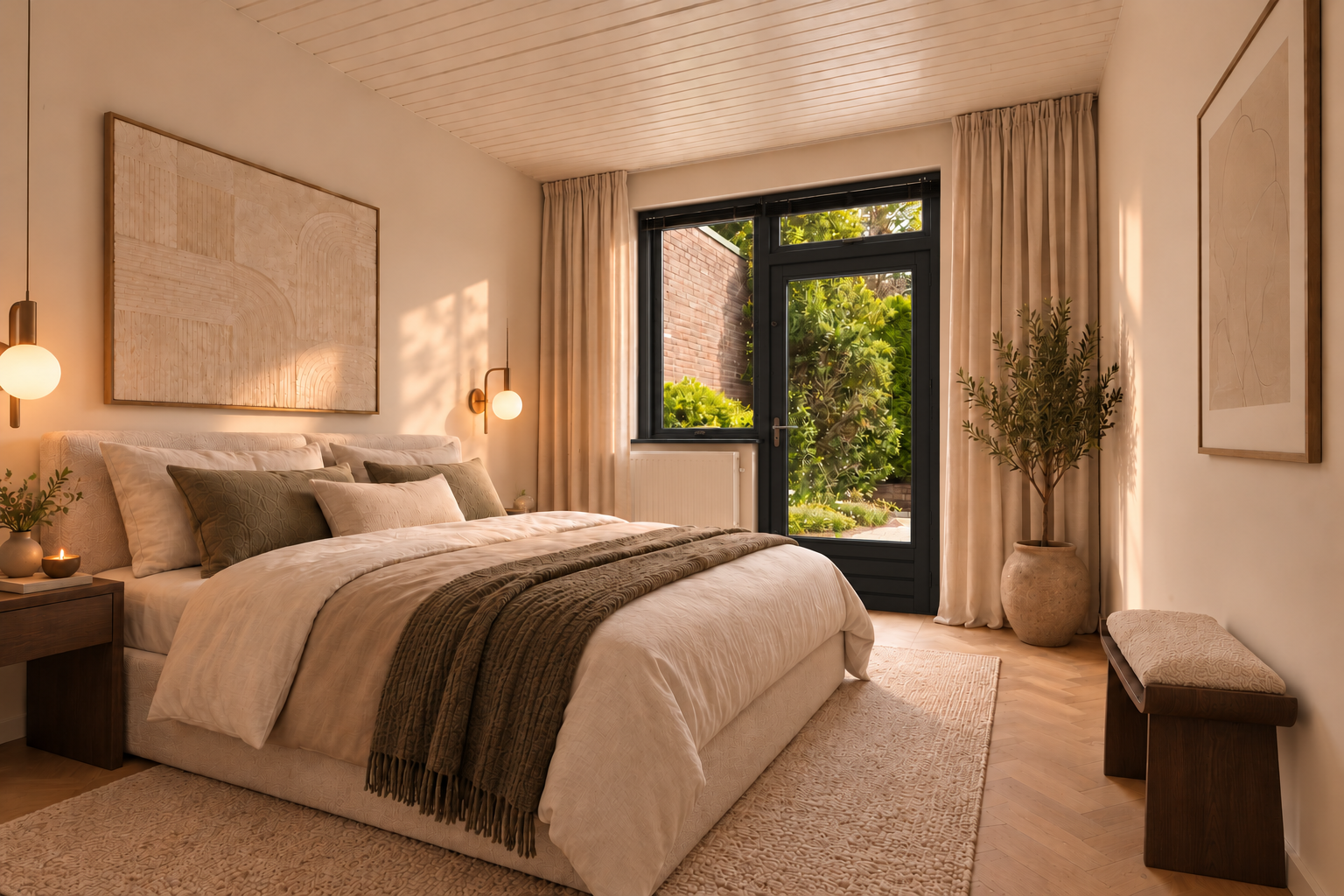 Slaapkamer na de woningvisualisatie