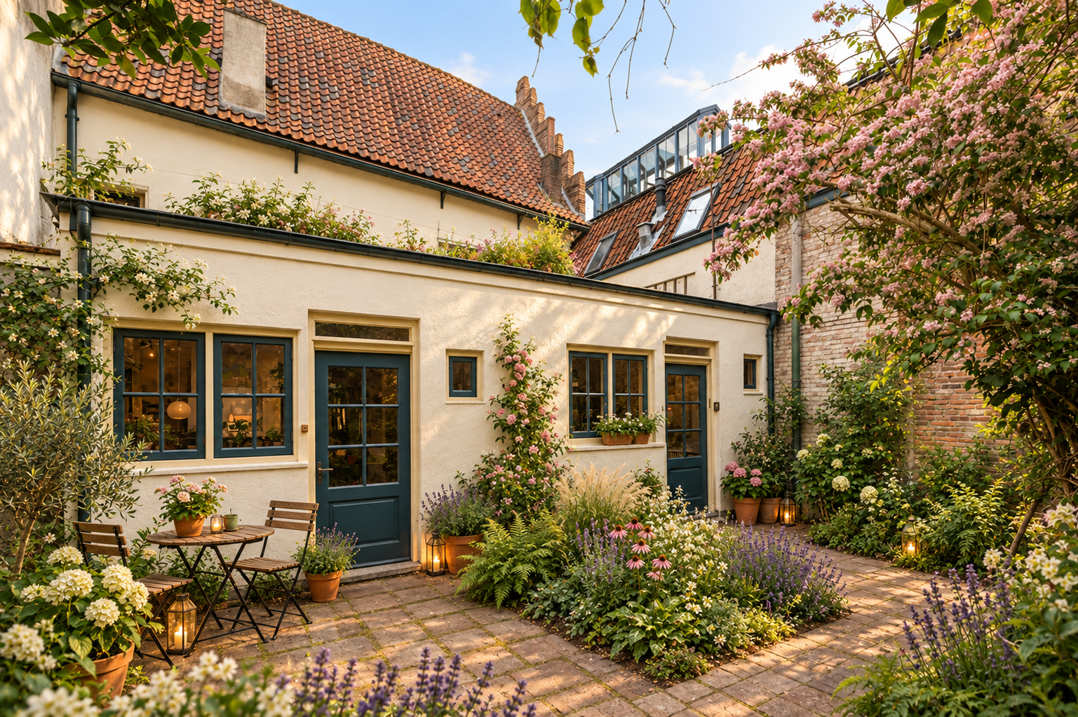 Tuin na de woningvisualisatie